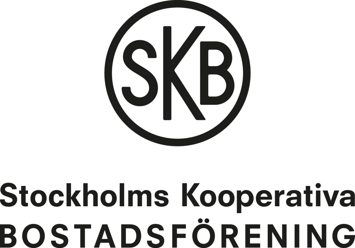 Logotyp för SKB, svartvit